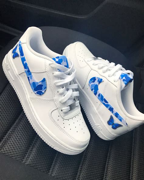 Custom Nike Air Force One Size 5 Kids Size 6.5 Women Blue | Etsy