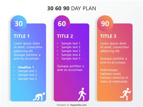 Refreshing 30 60 90 Day Plan PowerPoint Template (DOWNLOAD FREE) by Vegaslide on Dribbble