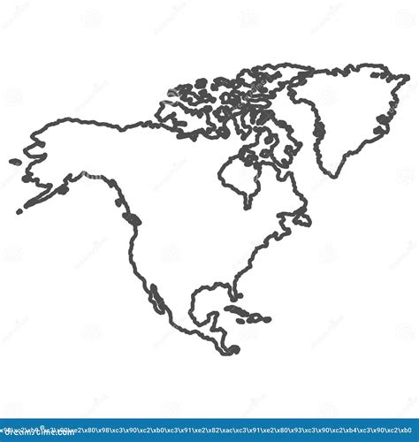 Map North America Black White Outline – Get Latest Map Update