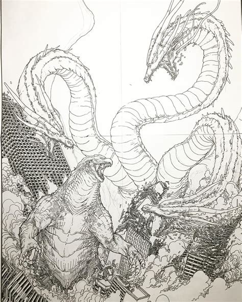 Godzilla vs King Ghidorah. Some excellent promotional posters inspired this! Made ghidorah a ...