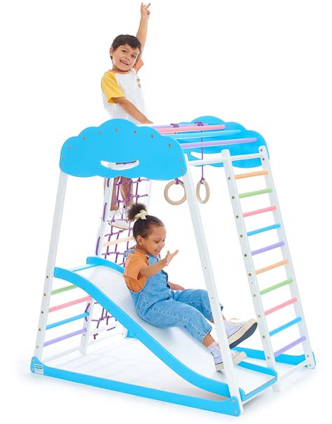 Buy Indoor Playground Toddler Climber Slide – Kids Jungle Gym Playset ...