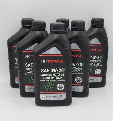 Toyota SAE 0W-20 Synthetic Motor Oil Quart Bottles, 45% OFF