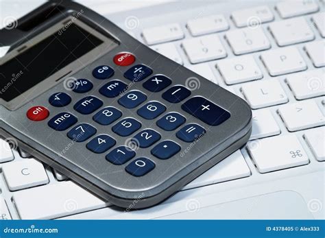 Calculator Laptop Keyboard Royalty Free Stock Photo - Image: 4378405