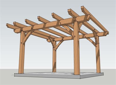 shed roof arbor - Google Search | Timber pergola, Timber frame pergola plans, Outdoor pergola