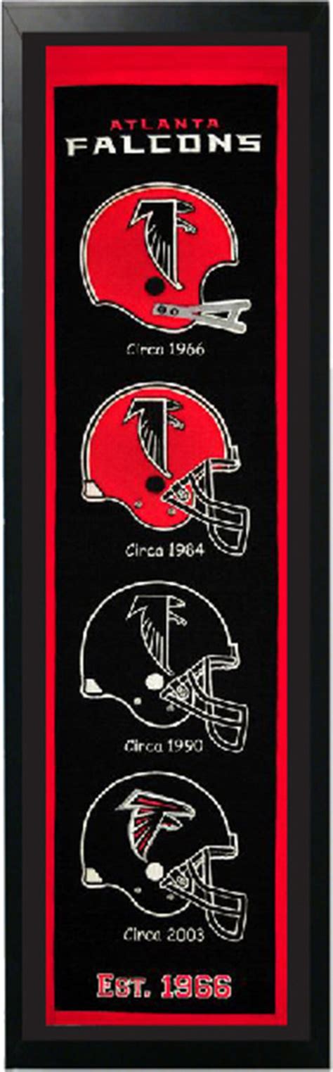 Atlanta Falcons Logo History Felt Banner 14 X 37 | Etsy