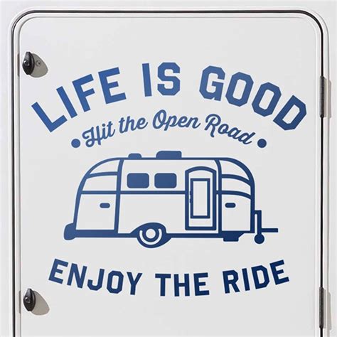 Camper van stickers Life is good | MuralDecal.com