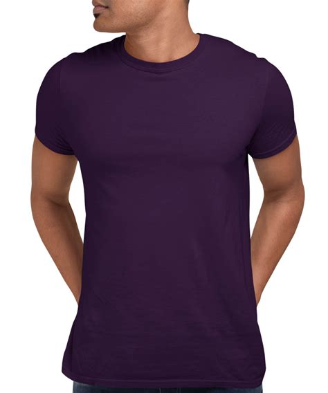 MEDLE Solid Purple Men's T-shirt | Regular Fit Elegant Cotton Tee ...