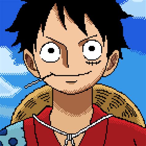 Made this pixel art of Luffy in Wano. OC : r/OnePiece