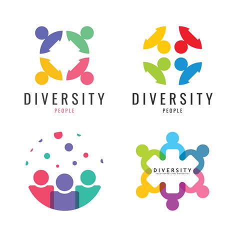 Colorful Diversity Logo Template. Icon of Unity, Friendship, Community ...