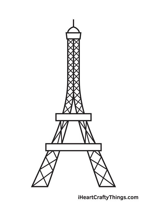 Hướng dẫn chi tiết cách vẽ tháp eiffel đơn giản