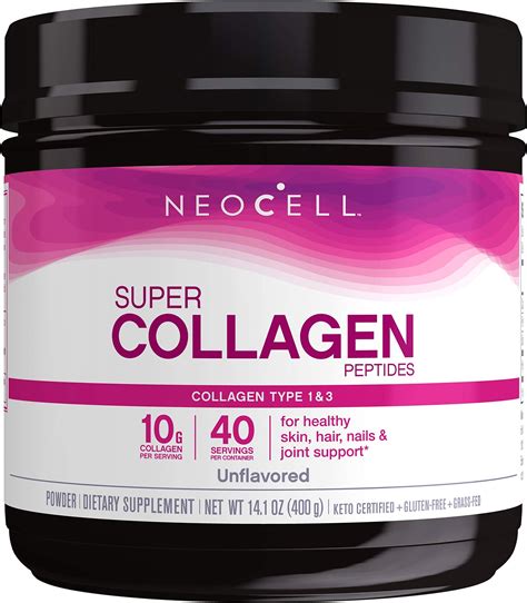 NeoCell Super Collagen Peptides Powder, 14 Ounces, Non-GMO, Grass Fed,