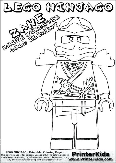 Lego Ninjago Coloring Pages Zane at GetColorings.com | Free printable colorings pages to print ...