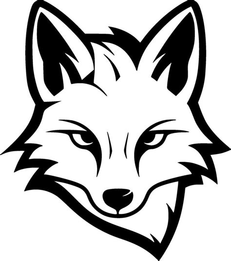 Fox, Black and White Vector illustration 26689910 Vector Art at Vecteezy