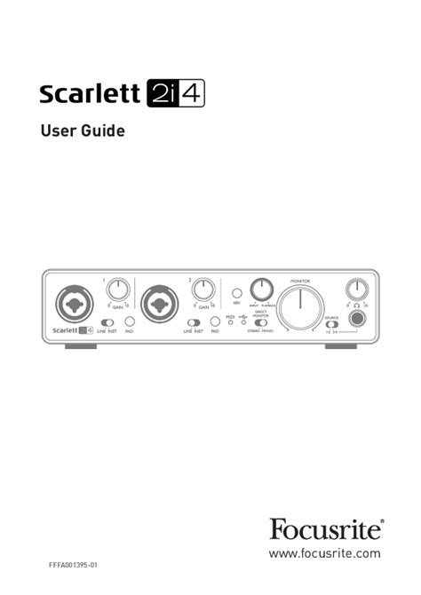 Focusrite Scarlett 2i4 User Guide for Easy Setup and Usage" (60 characters)