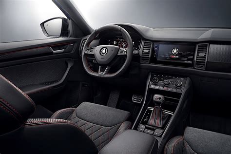 Skoda Kodiaq RS Interior Revealed, Wrapped in Alcantara - autoevolution