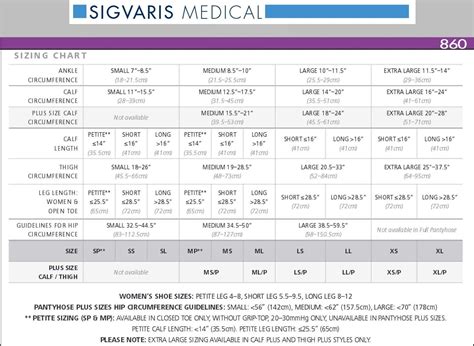 Compression Hose Size Chart | Portal.posgradount.edu.pe