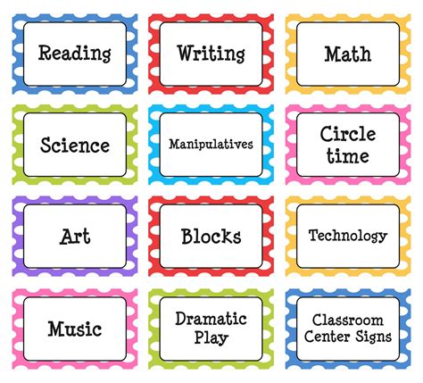 Free Printable Classroom Center Signs | Images and Photos finder