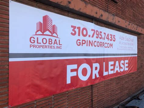 Commercial Property “For Lease” Banners Help Close Vacancies in Los Angeles!