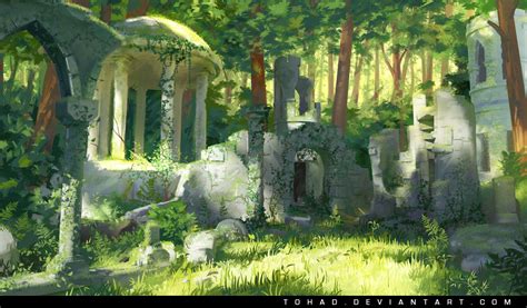 ArtStation - Forest ruins