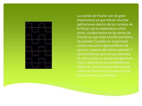 La serie de fourier y su aplicaciones | PPT