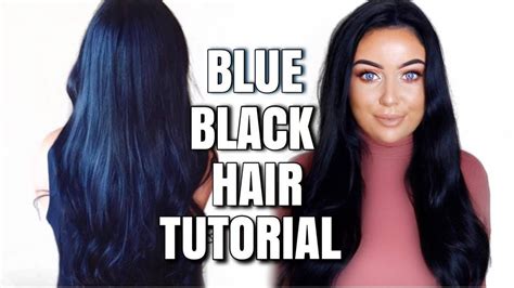 Dying my hair Blue Black | Schwarzkopf Cosmic Blue *updated* - YouTube