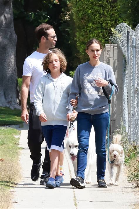 Natalie Portman steps out for a morning walk with her family in Los Feliz, California