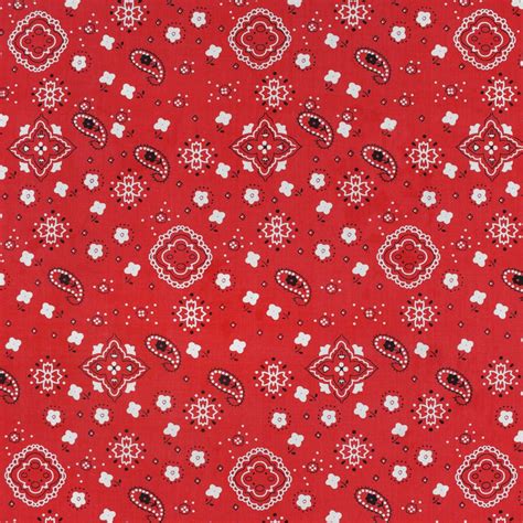 Red Bandana Print Fabric | OnlineFabricStore