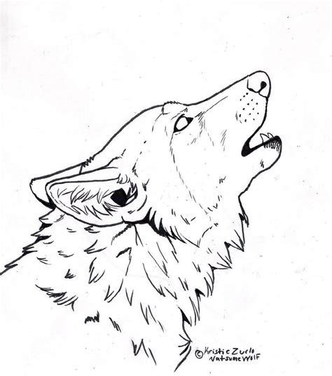 Free to COLOR ONLY howling wolf Line Art by NatsumeWolf on DeviantArt