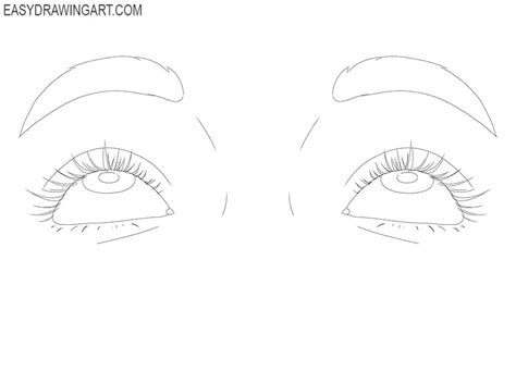 Simple Closed Eye Drawing