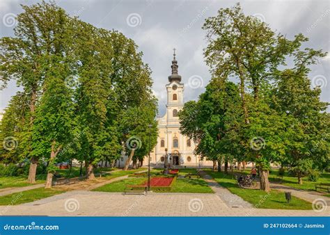 Bjelovar Cathedral of Teresa of Avila View from the Central Park Editorial Stock Image - Image ...