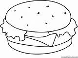 Hamburger Boyama Sayfasý sketch template