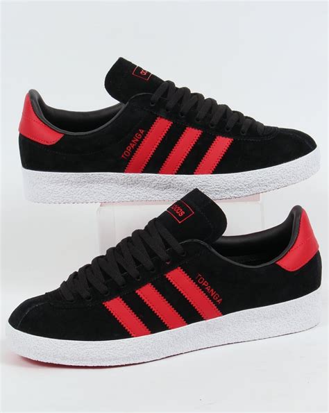 Adidas Topanga Trainers Black/Red,originals,mens,shoes,sneakers