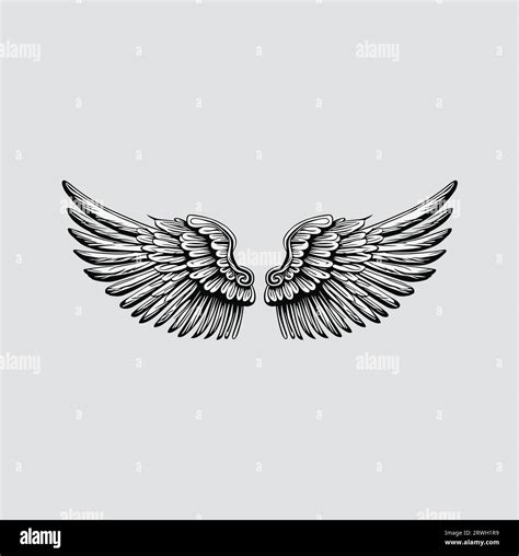 vintage vector angel wings free vector Stock Vector Image & Art - Alamy