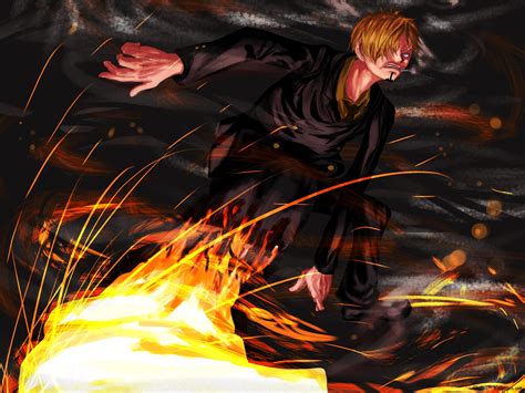 Een stuk - Sanji Diable Jambe 2K achtergrond downloaden