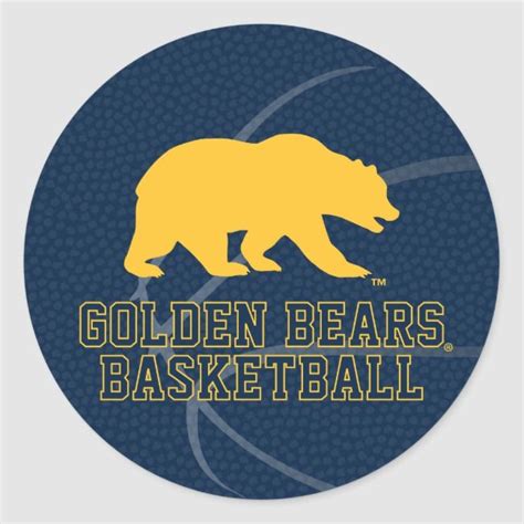 UC Berkeley Golden Bears Basketball Classic Round Sticker | Zazzle ...