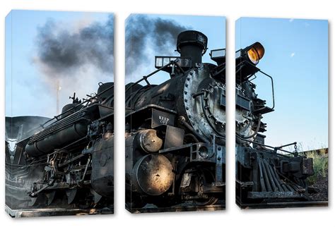 Coal train Wall Art Canvas Print 3 Panel Split, Triptych home decor ...