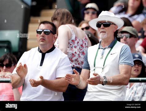 George Kyrgios (father of Nick Kyrgios) celebrates his son's victory on ...