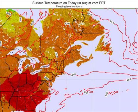 New-Hampshire Surface Temperature on Sunday 12 Sep at 8pm EDT