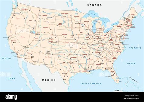 us interstate highway map Stock Vector Image & Art - Alamy