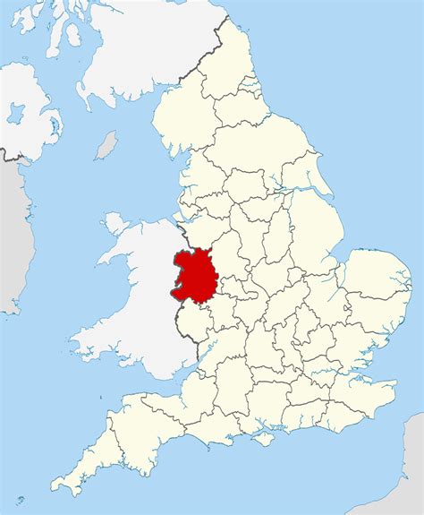 Map Of Shropshire England | secretmuseum