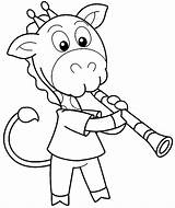 Clarinet Coloring Pages  Free Printable For Kids sketch template