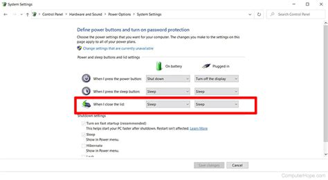 How to Change the Lid Closing Settings on a Laptop