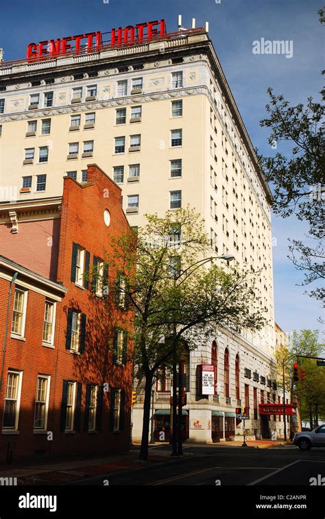 The Genetti Hotel in downtown Williamsport, PA Stock Photo - Alamy