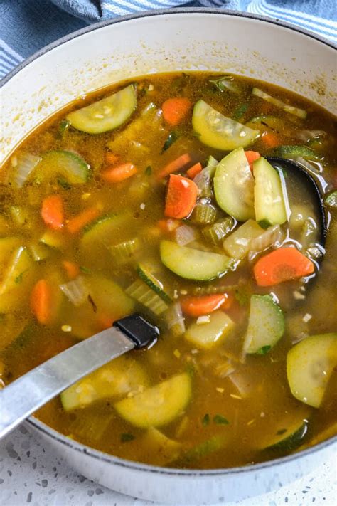 Zucchini Soup with Fresh Veggies and Thyme | Small Town Woman