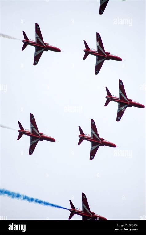 Red Arrows display team Stock Photo - Alamy