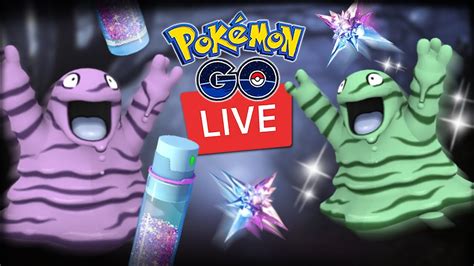 3 SHINY GRIMER! (My Best Shiny Luck Ever) - Grimer Shiny Spotlight Hour Live Hunt (Pokemon Go ...