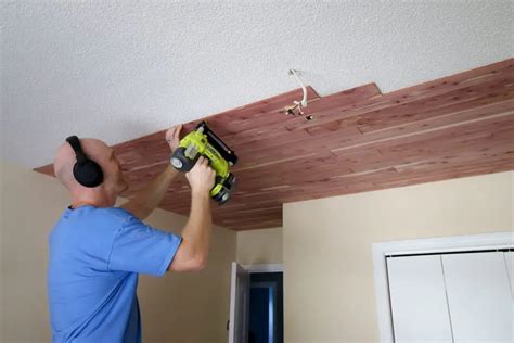 How to install a tongue & groove cedar plank ceiling