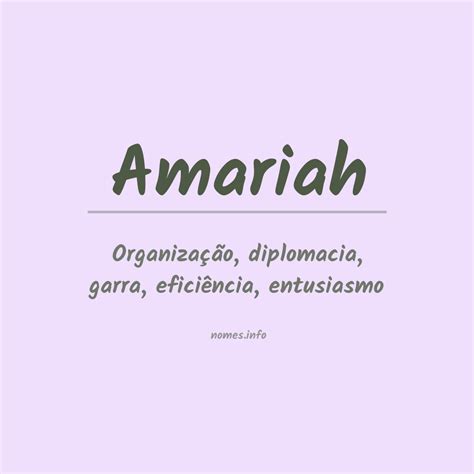 Significado do nome Amariah