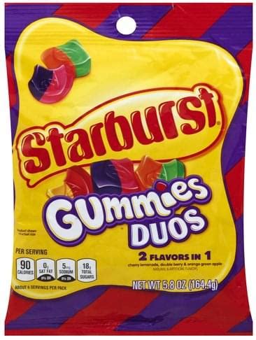 Starburst Duos Gummies - 5.8 oz, Nutrition Information | Innit