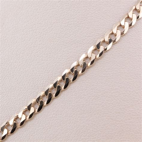 Solid 14K Yellow Gold Curb Link Chain, 20", 5mm, 17.0 grams